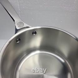 Le Creuset Stainless Steel 3 Quart Sauce Pan with Lid N22006, New