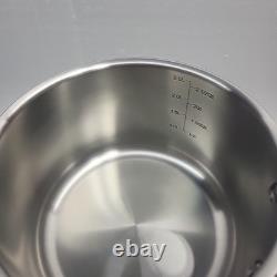 Le Creuset Stainless Steel 3 Quart Sauce Pan with Lid N22006, New