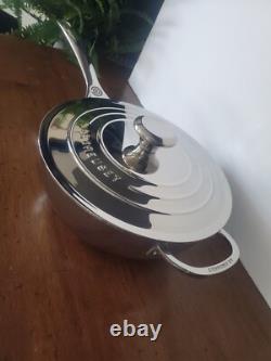 Le Creuset Tri-Ply Stainless Steel Nonstick Saucier Pan, 3.5 Quart New