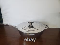 Le Creuset Tri-Ply Stainless Steel Nonstick Saucier Pan, 3.5 Quart New
