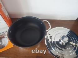 Le Creuset Tri-Ply Stainless Steel Nonstick Saucier Pan, 3.5 Quart New