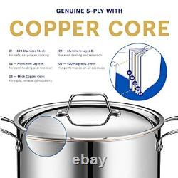 Legend Stainless 8-Quart Copper Core 5 ply Stainless Steel 8 Quart Stock Pot