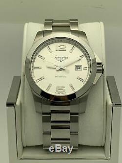 Longines Men's Conquest Silver Dial Stainless Steel Quarts Watch L37604566