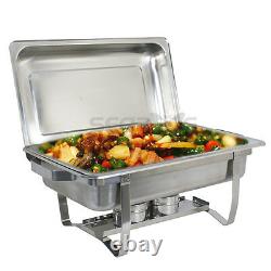 Lot 28 Quart Stainless Steel Rectangular Chafing Dish Full Size Buffet Catering