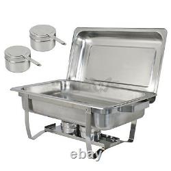 Lot 28 Quart Stainless Steel Rectangular Chafing Dish Full Size Buffet Catering
