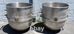 Lot Of (2) Hobart 140 Quart Stainless Steel Industrial Bakery Mixing Bowls