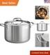 Luxurious 8-quart Tri-ply Clad Stainless Steel Stock Pot Induction-ready &