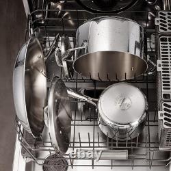 Luxurious 8-Quart Tri-Ply Clad Stainless Steel Stock Pot Induction-Ready &