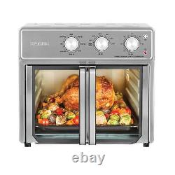 MAXX 26 Quart Air Fryer Oven, Stainless Steel, A large chicken, 26-Quart Capacity