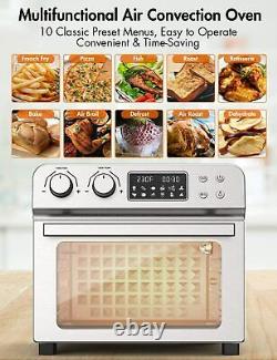 MOOSOO 10-in-1 Air Fryer Convection Toaster Oven 24 Quart/6 Slices Large 1700W