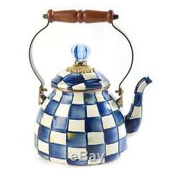 MacKenzie-Childs Royal Check Tea Kettle 2 Quart