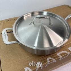 Made In 3.5 Quart Stainless Steel Saute Pan with Lid All 5 Ply Clad NEW