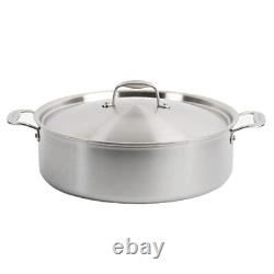 Made In Cookware 10 Quart Stainless Steel Rondeau Pot with Lid Stainless Cl