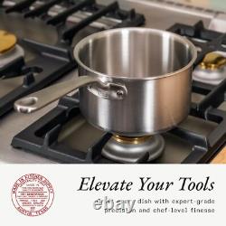 Made In Cookware 2 Quart Stainless Steel Saucepan with Lid, Stainless Steel