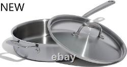 Made In Cookware 3.5 Quart Stainless Steel Saute Pan 5 Ply Stainless Clad