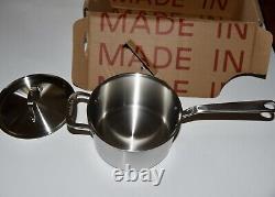 Made In Cookware 4-Quart 5-Ply Stainless Sauce Pan Pot With Lid, Made In Italy