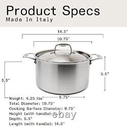 Made In Cookware 8 Quart Stainless Steel Stock Pot With Lid 5 Ply Stainle