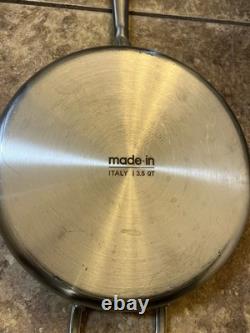 Made In Cookware Stainless 3.5 QT Quart Sauté Pan Pot with Lid Made-In Italy