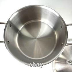 Made In Cookware Stainless Steel Stock Pot 8 QT 5 Ply Stainless Clad With Lid