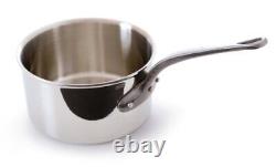 Made In France M'Cook 5 Ply Stainless Steel 1.9-Quart Sauce Pan with Cast Iron