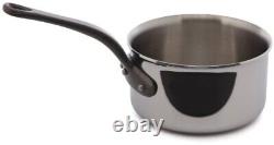 Made In France M'Cook 5 Ply Stainless Steel 1.9-Quart Sauce Pan with Cast Iron