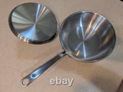 Made In Stainless Steel Saucier Pan with Lid 3 Qt Multi-Clad Cookware
