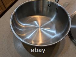 Made In Stainless Steel Saucier Pan with Lid 3 Qt Multi-Clad Cookware