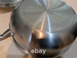Made In Stainless Steel Saucier Pan with Lid 3 Qt Multi-Clad Cookware
