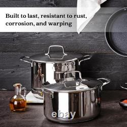 Maestro 8-Quart Heavy Duty Stainless Steel Stock Pot, Vented Stainless Steel