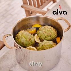 Maestro 8-Quart Heavy Duty Stainless Steel Stock Pot, Vented Stainless Steel