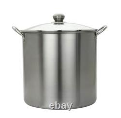 Mainstays Stainless Steel 21.5 Quart Multi Use Food Canner with Tempered Glass Lid