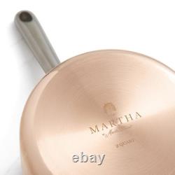 Martha By 2quart Stainless Steel Saucepan Withlid Copper Exterior/satin Interior