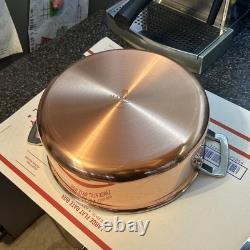 Martha Stewart 6-Quart 3 Ply Stainless Steel & Copper Stock Pot withLid