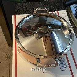 Martha Stewart 6-Quart 3 Ply Stainless Steel & Copper Stock Pot withLid