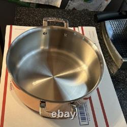 Martha Stewart 6-Quart 3 Ply Stainless Steel & Copper Stock Pot withLid