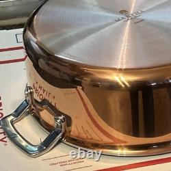 Martha Stewart 6-Quart 3 Ply Stainless Steel & Copper Stock Pot withLid
