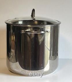 Martha Stewart for Macys 20 Quart Stockpot Stainless Steel Large Pot withGlass Lid