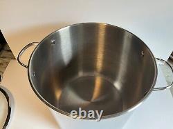 Martha Stewart for Macys 20 Quart Stockpot Stainless Steel Large Pot withGlass Lid