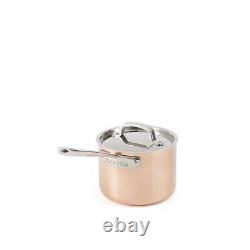 Martha by 2-Quart Stainless Steel Saucepan withLid Copper Exterior/Satin Inte