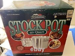 Masterbuilt 40 Quart Stainless Steel Stock Pot with Steamer Basket