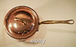 Mauviel 1830 copper 2 quart 6.3 diameter sauce pan with lid