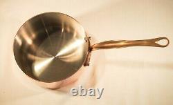 Mauviel 1830 copper 2 quart 6.3 diameter sauce pan with lid