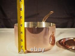 Mauviel 1830 copper 2 quart 6.3 diameter sauce pan with lid