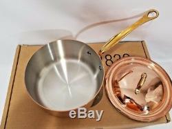 Mauviel France M150B 1.5mm Copper 2 Quart Saucepan Bronze Handles NEW