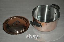 Mauviel M'150c Copper & Stainless Steel 6.4-quart Stock Pot with Lid NEW