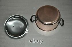 Mauviel M'150c Copper & Stainless Steel 6.4-quart Stock Pot with Lid NEW