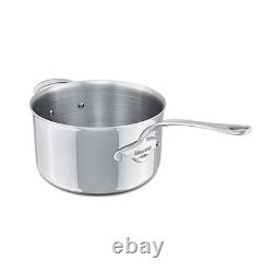Mauviel M'Cook 4.8 Quart Stainless Steel Saucepan, 9.4 Inch