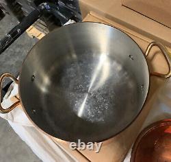 Mauviel M'Heritage M'250B 2.5mm Copper & Stainless Steel Stew Pan, 6.1-Quart