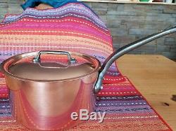 Mauviel Made In France M'Heritage M150S 6110.17 Copper 3.5-Quart Saucepan wit