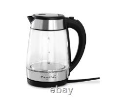 MegaChef 1.8 Quart Glass & Stainless Steel Electric Tea Kettle